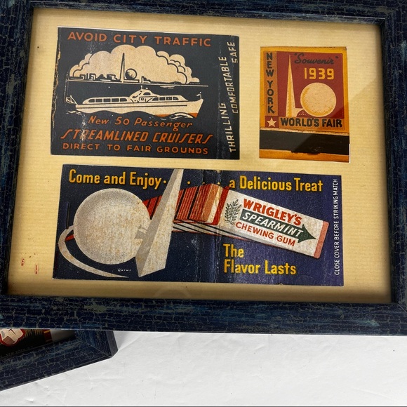 Pair of vintage-Lone Ranger/advertising prints in blue crackle frames. - Picture 3 of 9